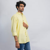 VYBE- Casual Solid Shirt - Yellow