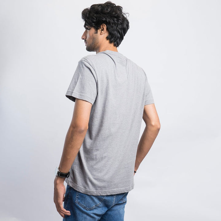 VYBE-Printed T Shirt-Commando Print Athelethics Gray