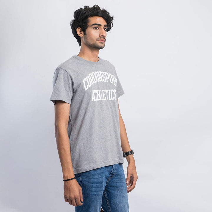 VYBE-Printed T Shirt-Commando Print Athelethics Gray