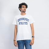 VYBE-Printed T Shirt-Commando Print Athelethics White