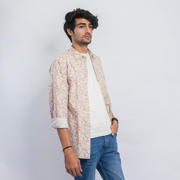 VYBE-Casual Shirt - Pink Flowers