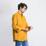 VYBE- Casual Solid Shirt full sleeve- Mustard