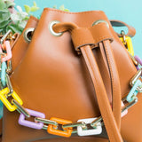 Shein - Bucket Bag with Chain - Mustard