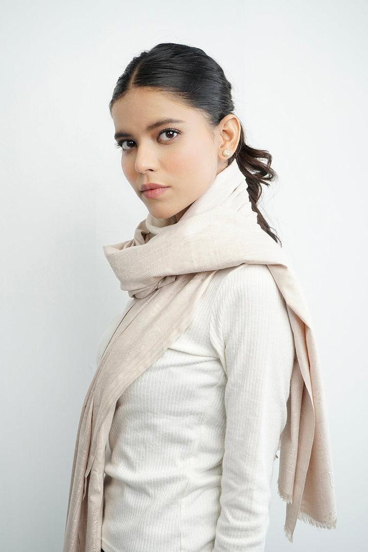 Vybe- Self Printed Stole Beige