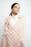 VYBE- Wool Plaid Stole Pink
