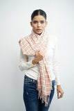 Vybe- Wool Plaid Stole Pink