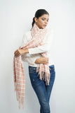 Vybe- Wool Plaid Stole Pink