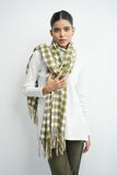 VYBE - Wool Plaid Stole Green