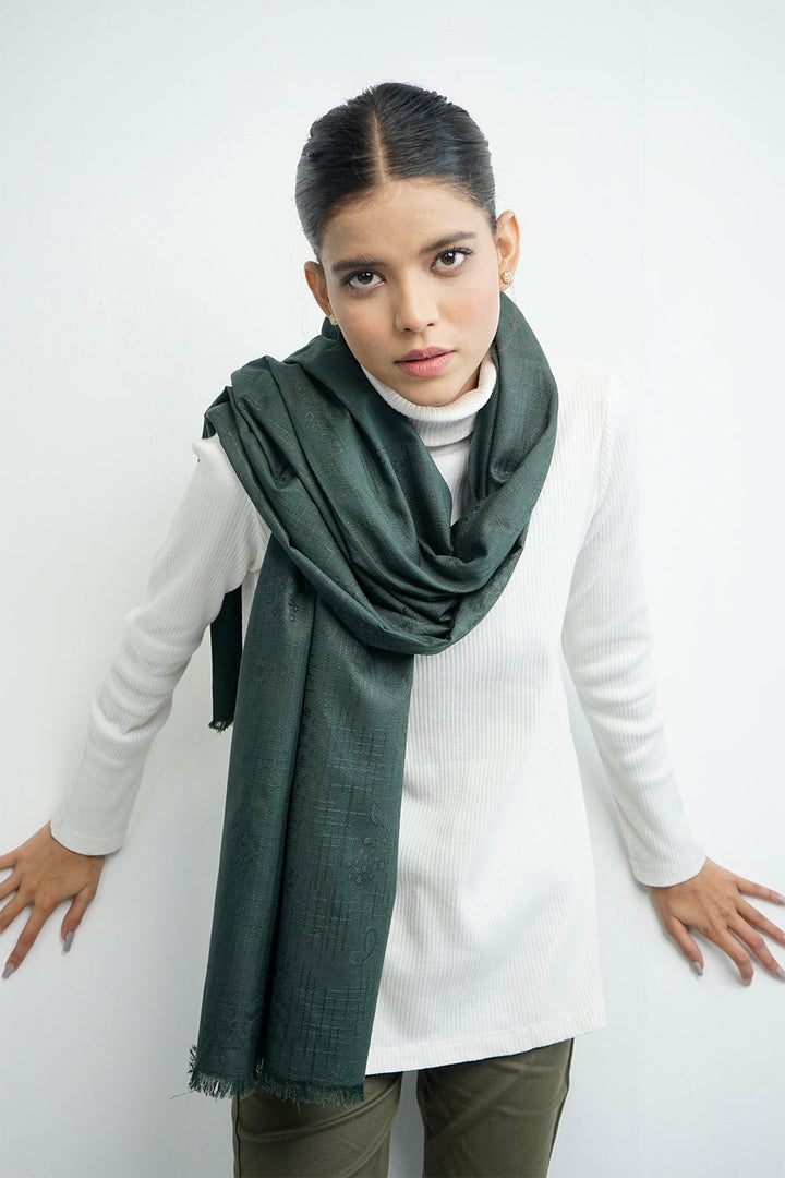 Vybe- Self Printed Stole Green