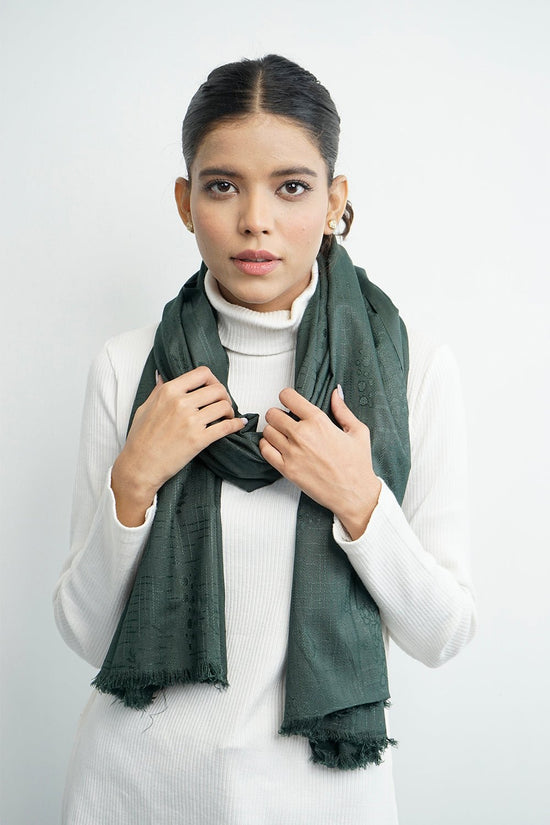 Vybe- Self Printed Stole Green