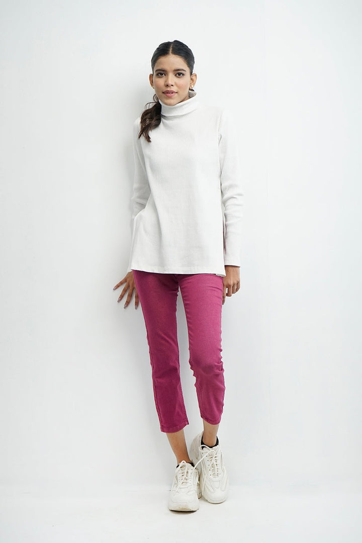 VYBE- Ladies Pants- Fusia Denim