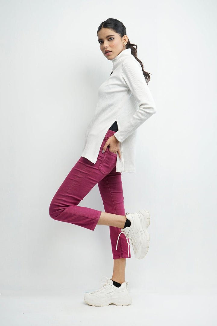 VYBE- Ladies Pants- Fusia Denim