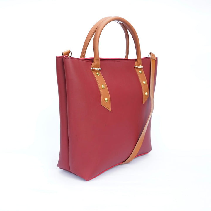 VYBE- Three Button Bag- Maroon