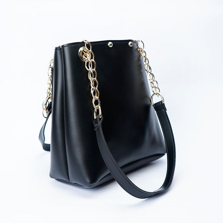 VYBE- Chain Shoulder Bag- Black