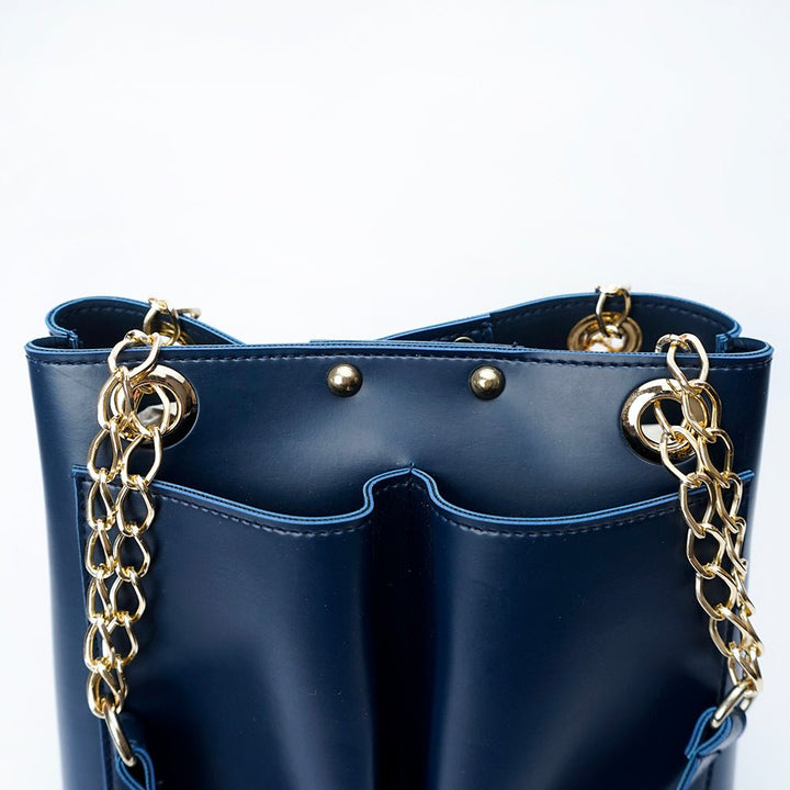 VYBE- Chain Shoulder Bag- Blue