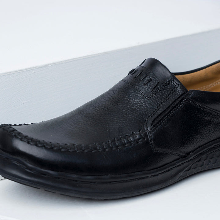 Vybe- Casual Leather Shoes- Black