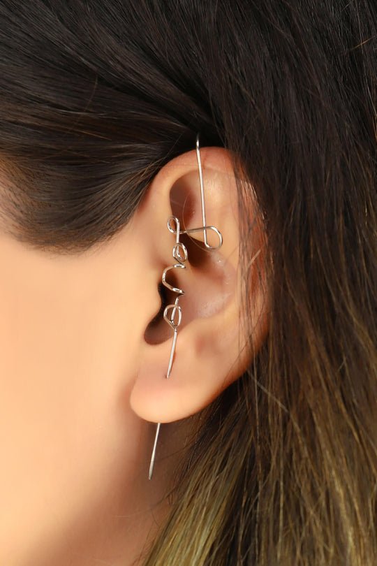 Keshia- L’ Amour Silver Ear Cuff
