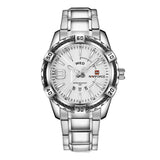 Naviforce- NF9117 - Silver Stainless Steel Analog Watch for Men - Silver