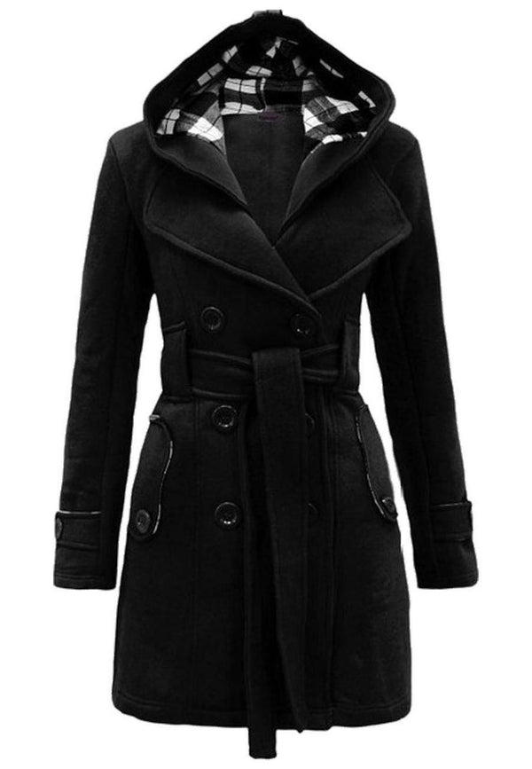 Emerce- Winter Long Coat For Women - Black