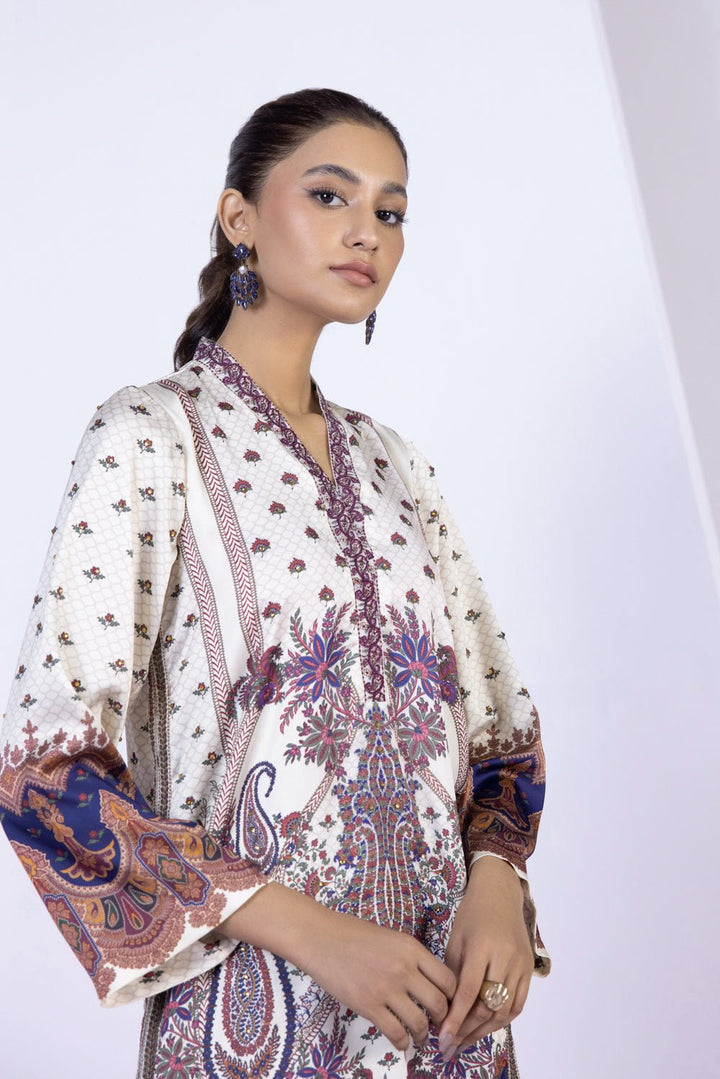 Sapphire- Embroidered Silk Shirt