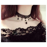The Marshall - Black Polyester Irresistible Choker Necklace for Women - TM-CN-07