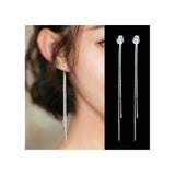 Dama Rusa- Long Crystal Tassel Dangle Earrings for Women- TM-E-14