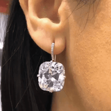 The Marshall- White Zircunia Cubic Dangle Earrings for Women - TM-E-57