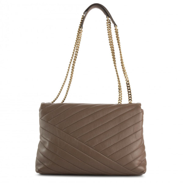 Tory Burch Kira chevron Convertible bag Classic taupe