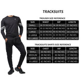 Flush Fashion - French Terry Premium Tracksuit 2 Piece Sweatsuit Set Long Sleeve Athletic Suit For Sports Casual Fitness Jogging - Black