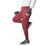Flush Fashion - French Terry Premium Trousers For Sports Casual Fitness Jogging Maroon