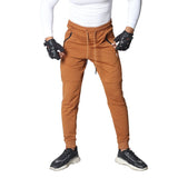 Flush Fashion - French Terry Premium Trousers For Sports Casual Fitness Jogging Caramel