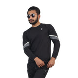 Flush Fashion - French Terry Sweatshirt Sports Casual Fitness For Men's - Black