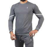 Flush Fashion - French Terry Sweatshirt Sports Casual Fitness For Men's - Charcoal