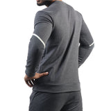 Flush Fashion - French Terry Sweatshirt Sports Casual Fitness For Men's - Charcoal