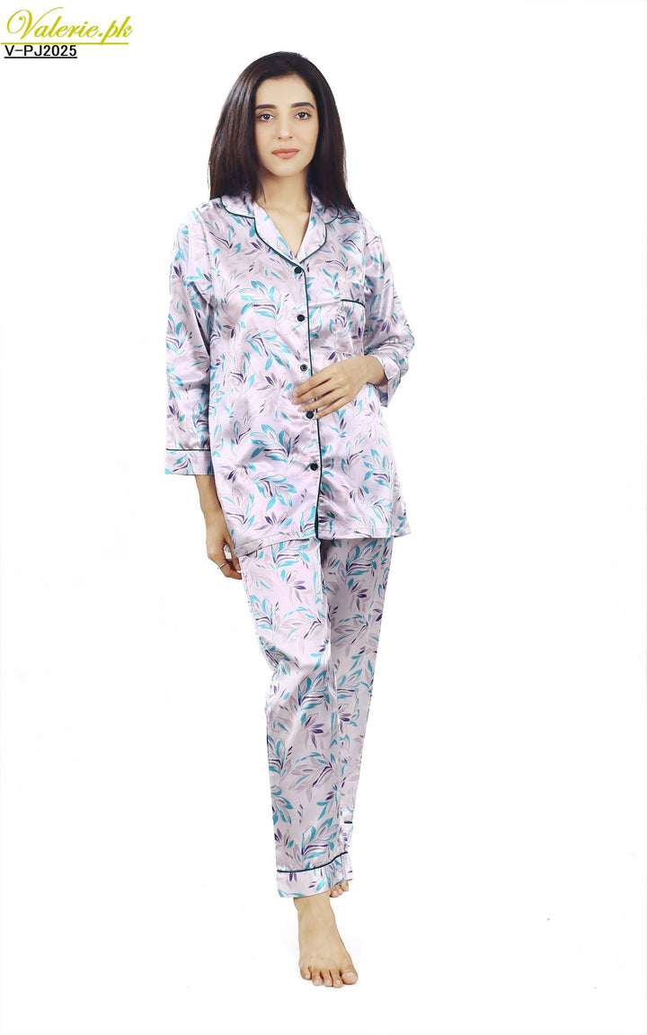 Valerei - Digital Print Satin Pajama Set