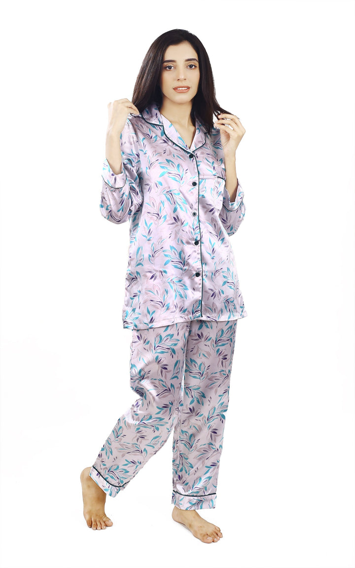 Valerei - Digital Print Satin Pajama Set