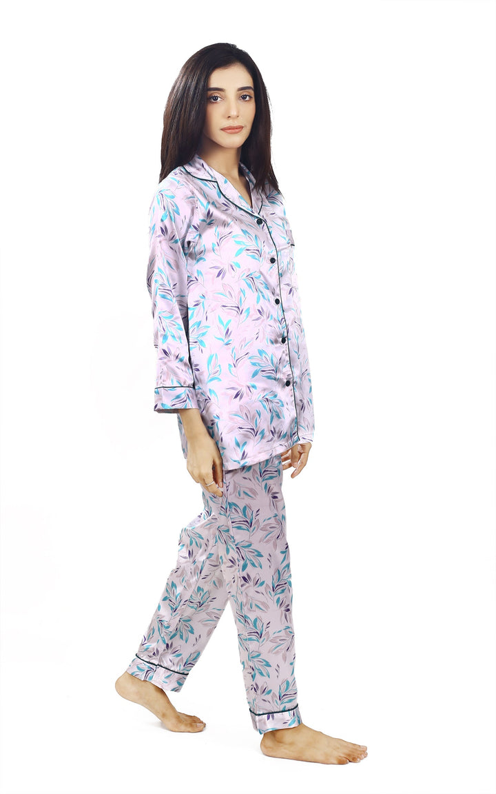 Valerei - Digital Print Satin Pajama Set