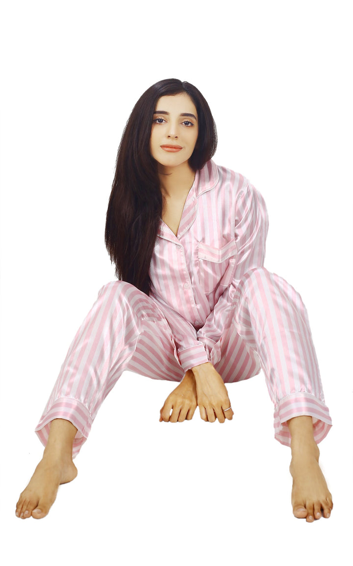 Valerei - Digital Print Satin Pajama Set