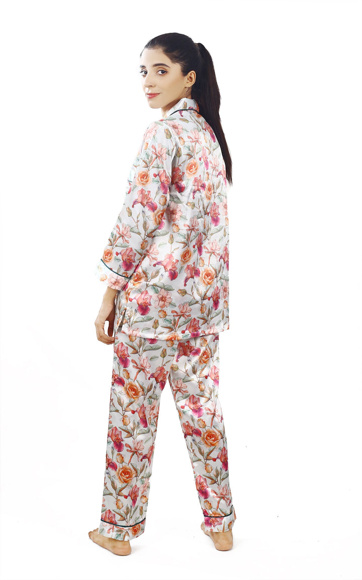 Valerei - Digital Print Satin Pajama Set