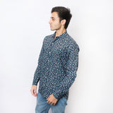 VYBE-Casual Shirt-Black Flower