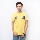 VYBE-Printed T Shirt-Four Logo-Yellow