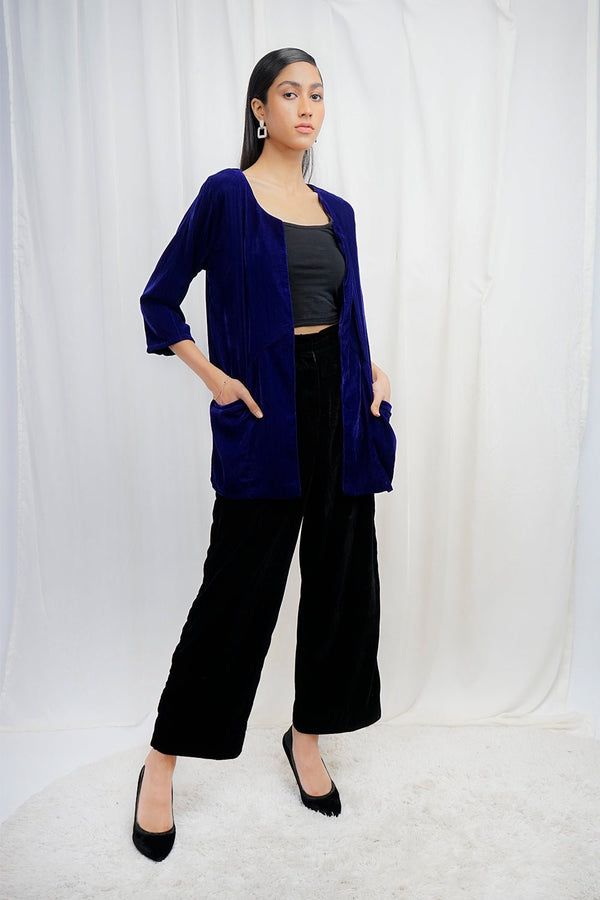 VYBE - velvet coat- blue