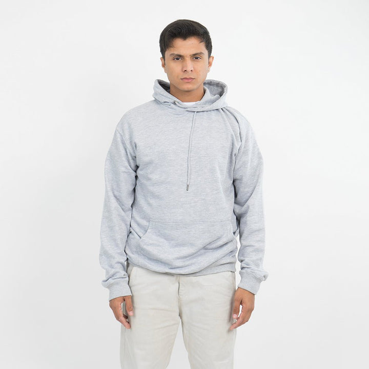 Vybe Basics - Kangroo Hoodie - Heather Grey