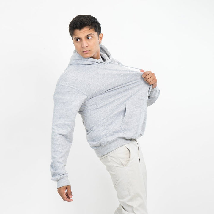 Vybe Basics - Kangroo Hoodie - Heather Grey