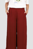 Outfitters- Maroon Wide Trouser