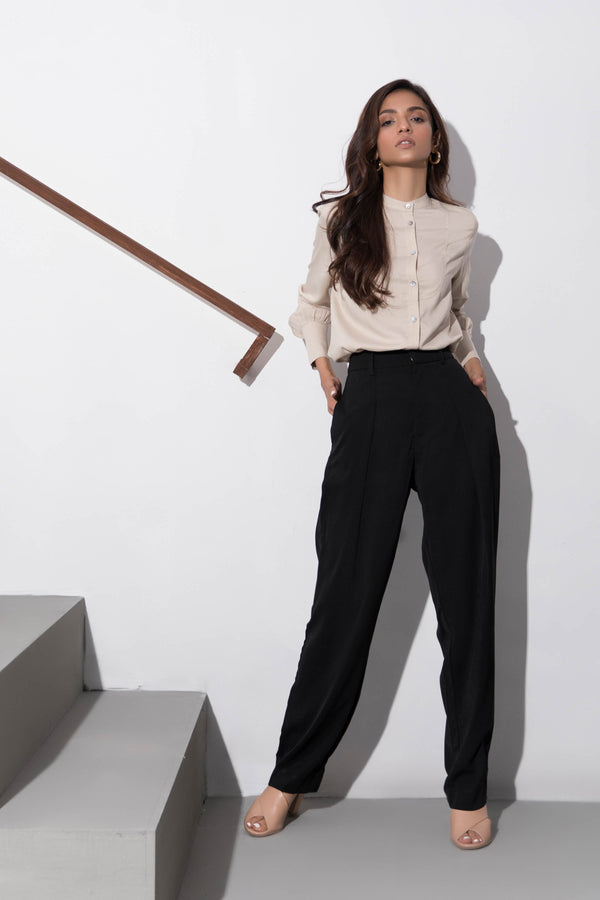 Sapphire Black High-rise Pants