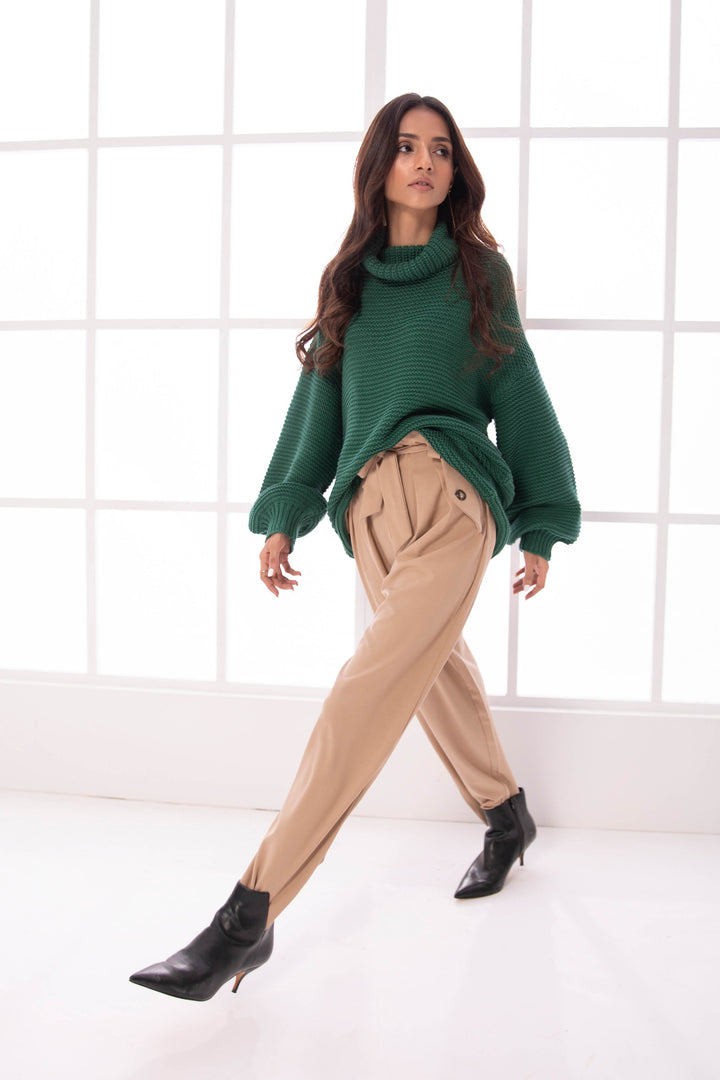 Sapphire Khaki Flared Pants