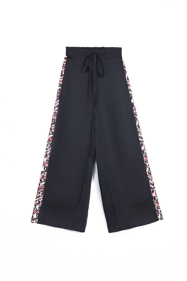 Sapphire-Print Panel Culottes