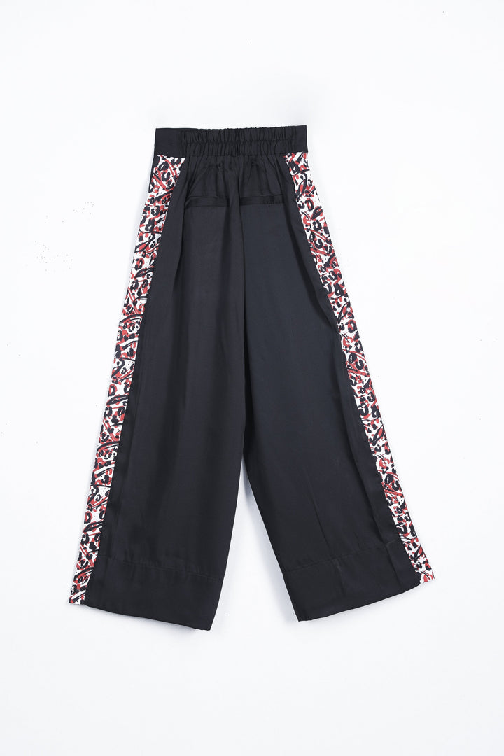 Sapphire-Print Panel Culottes