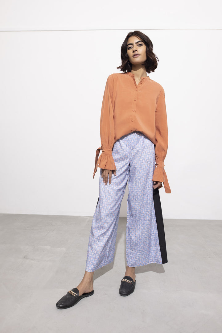 Sapphire-Wide-leg Printed Culottes